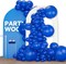 Persian Blue Balloons, 120 pcs Dark Blue Different Sizes Pack of 18 Inch 12 Inch 10 Inch 5 Inch for Balloon Garland or Arch as Birthday Decorations, Party Decorations, Blue-Y59